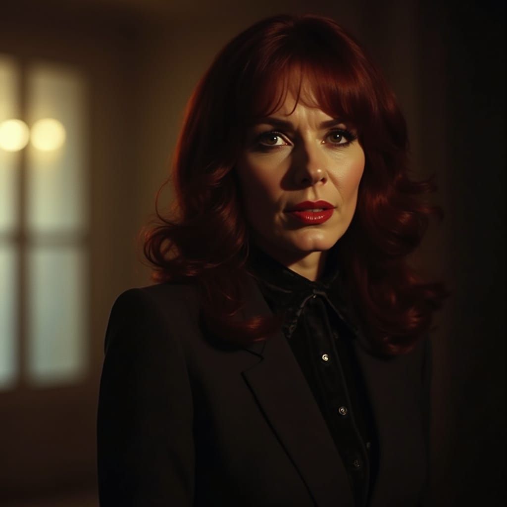 Diana Rigg in Cinematic Film Still