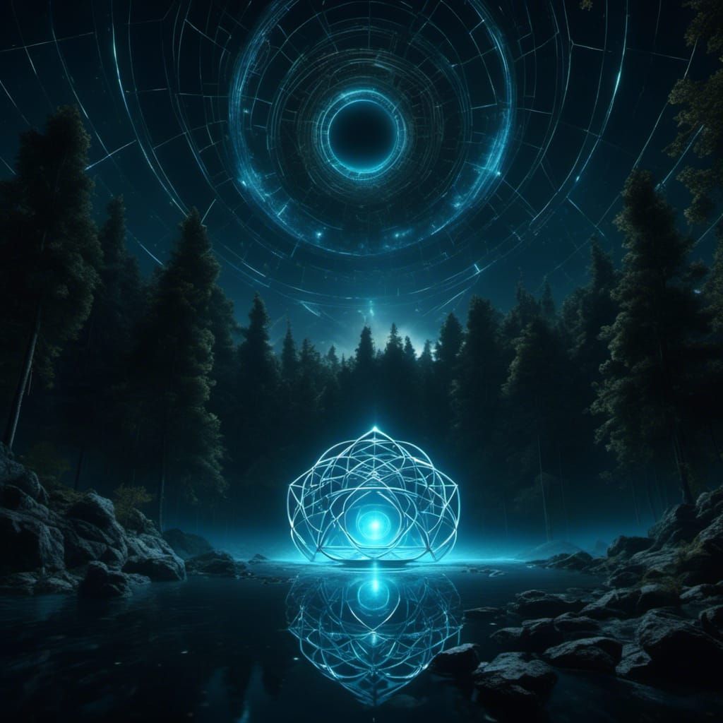Interdimensional Portal with Sacred Geometry