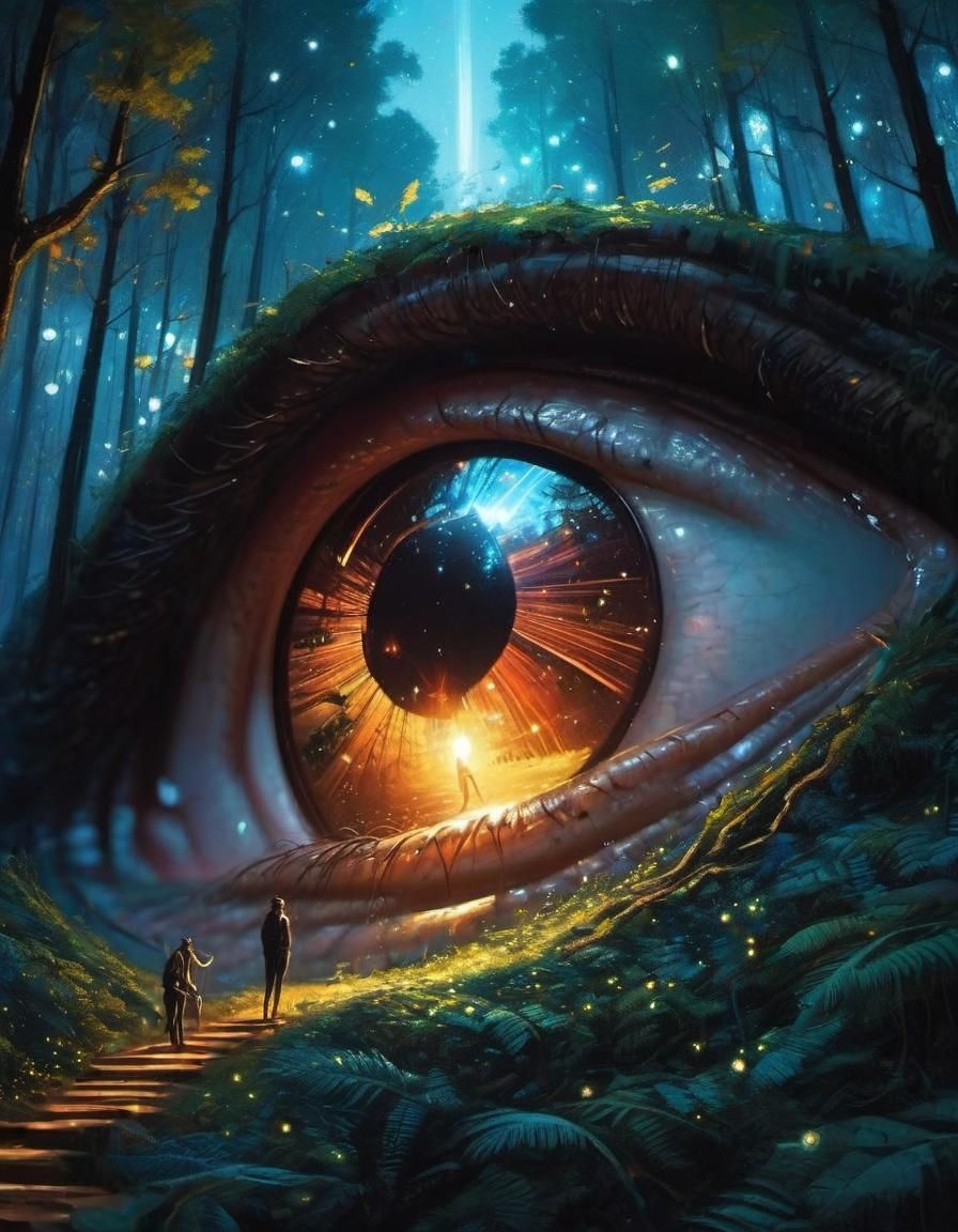 Enchanting Pathways Through Magical Realms at Night