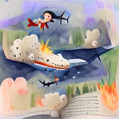 Dramatic Plane Crash Engulfed in Flames