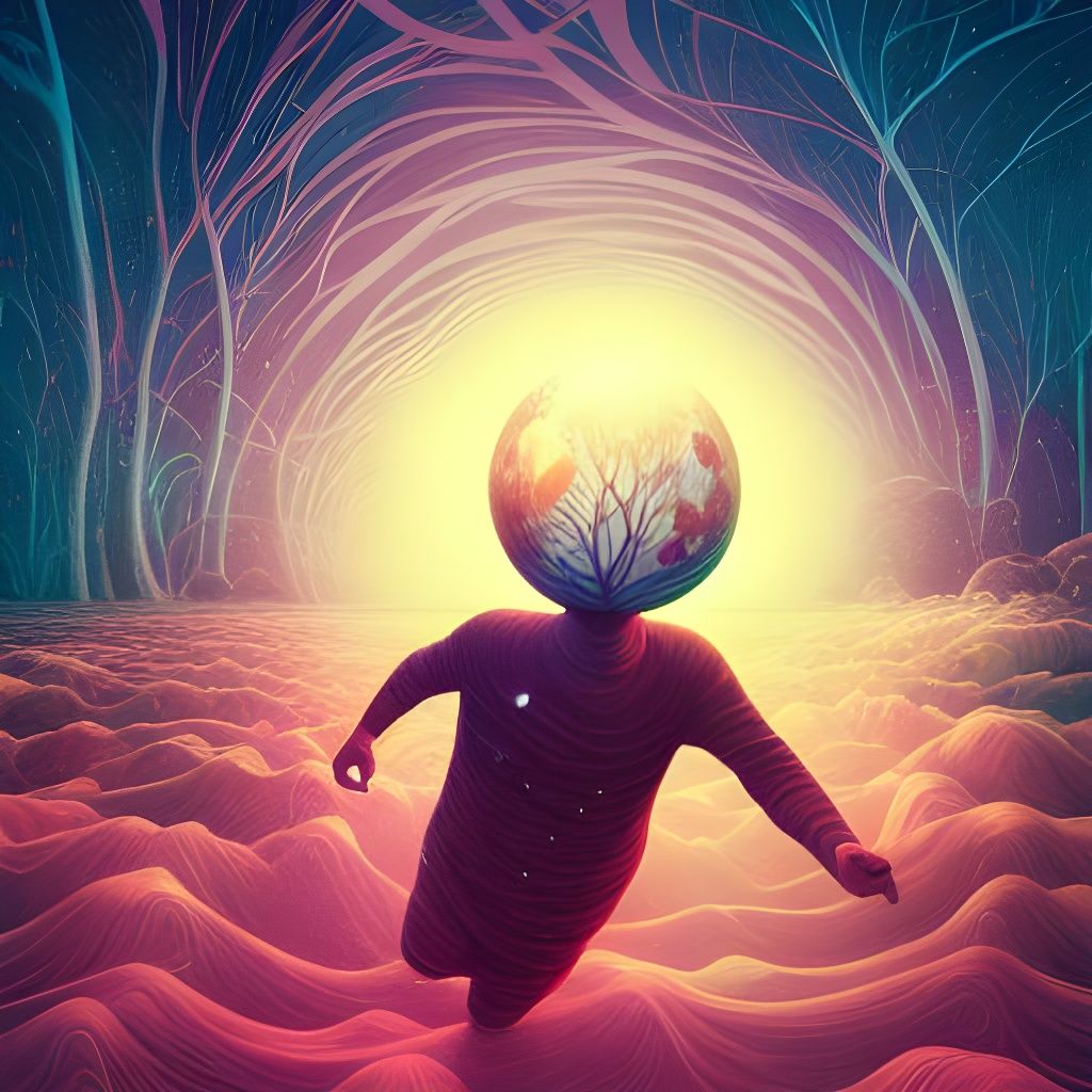 Surreal Fever Dream in Digital Art Style