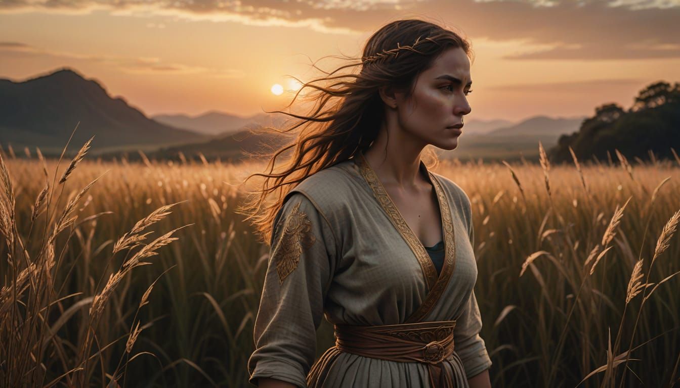 Ethereal Nordthra Woman in Twilight Plain