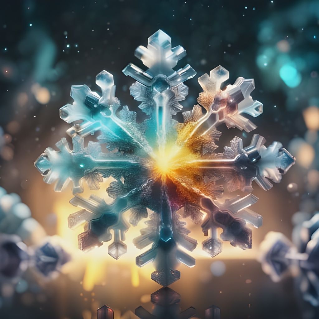 Intricate Crystal Snowflake Design