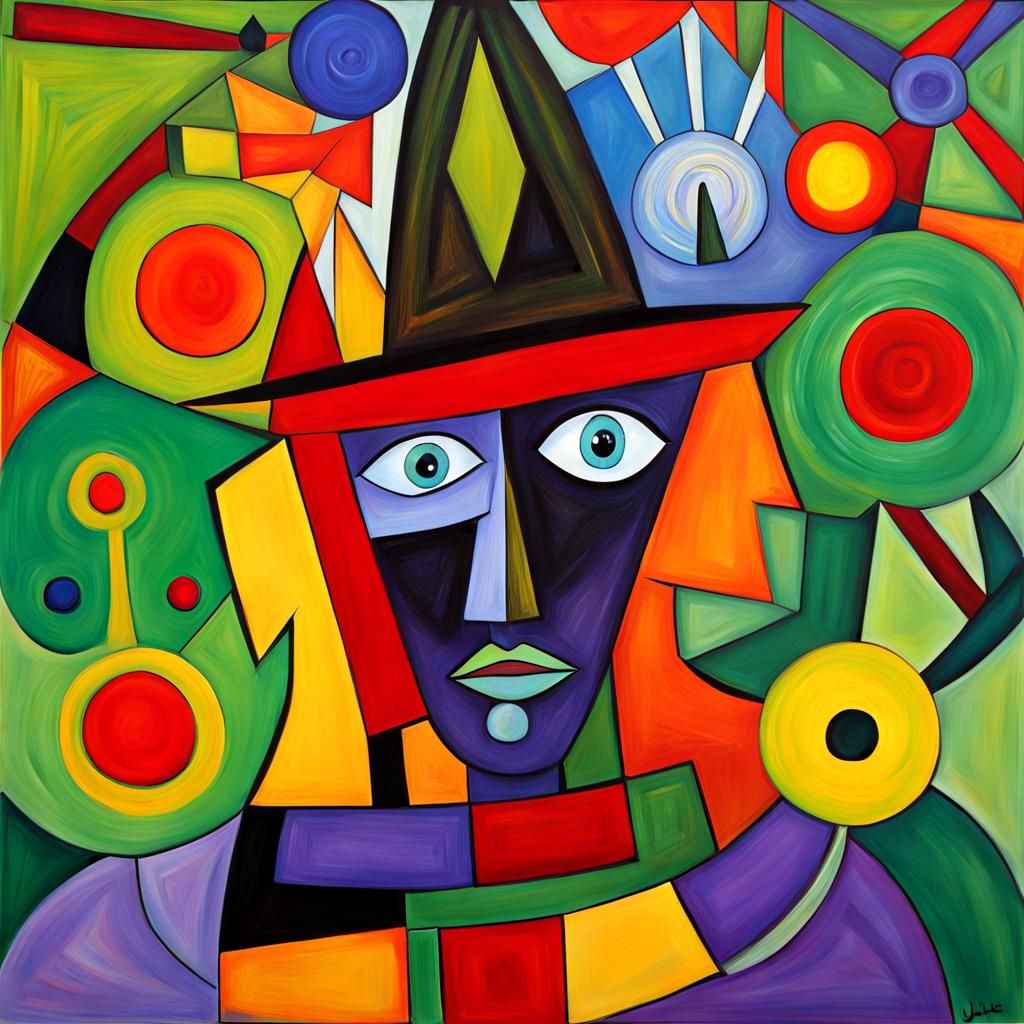 Surreal Abstract Art: A Vibrant, Focused Vision