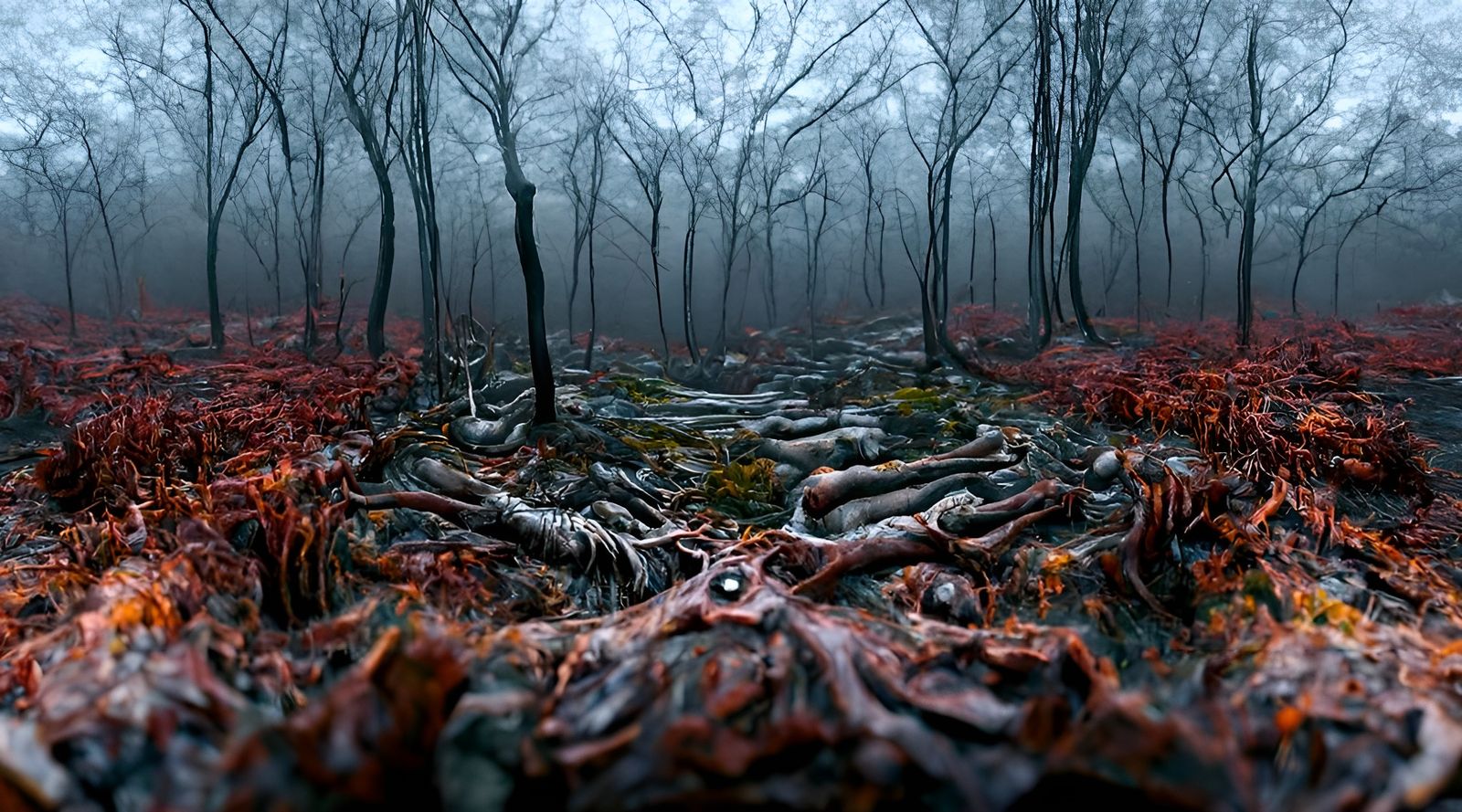 Sinister Haunted Forest Panorama in 8K