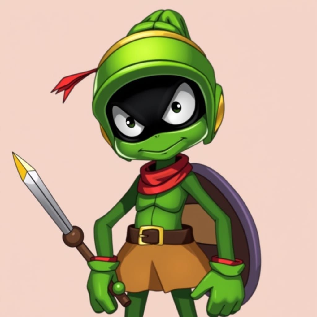 Martian Meets Ninja Turtles in an Interdimensional Encounter