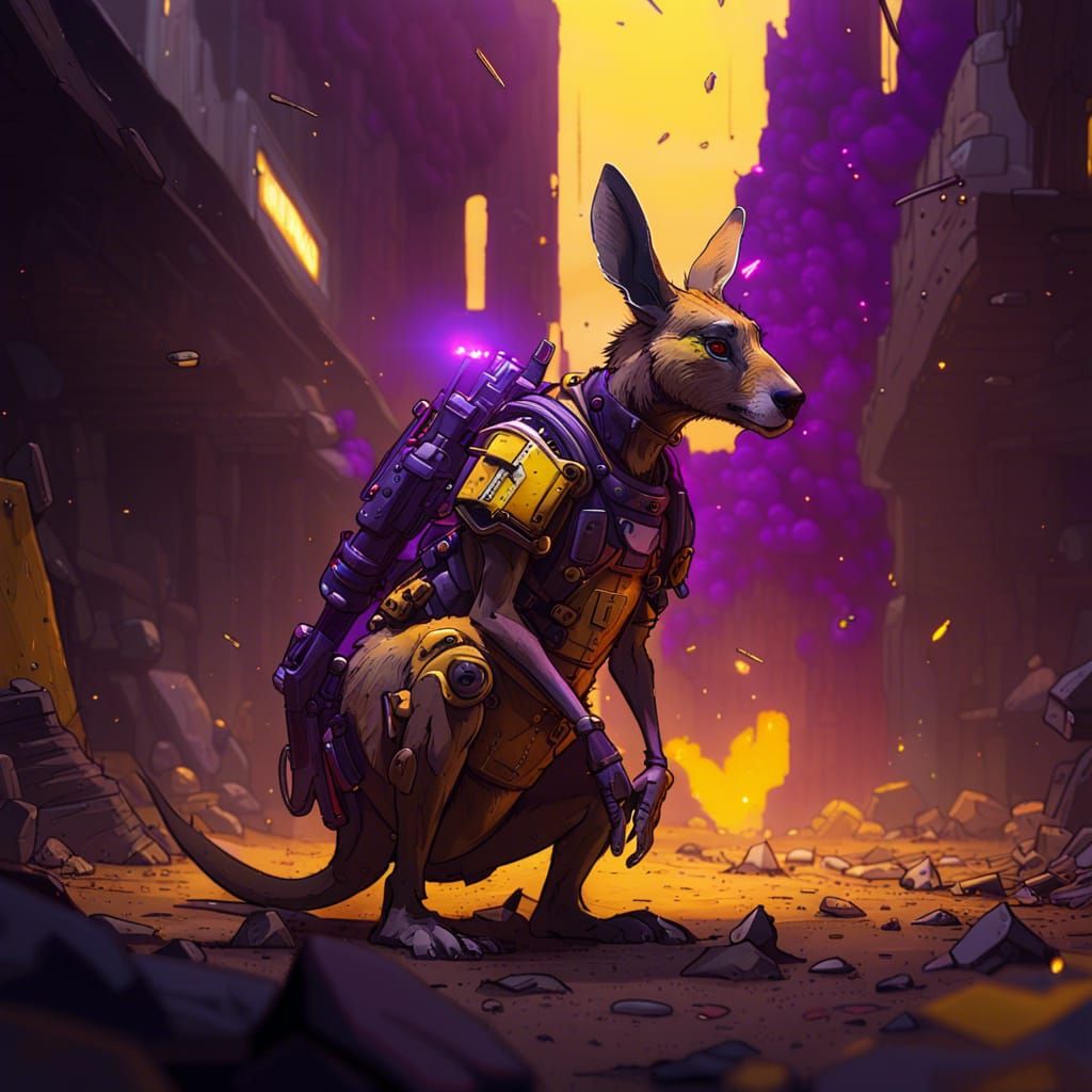 Armored Kangaroo in Post-Apocalyptic Wonderland