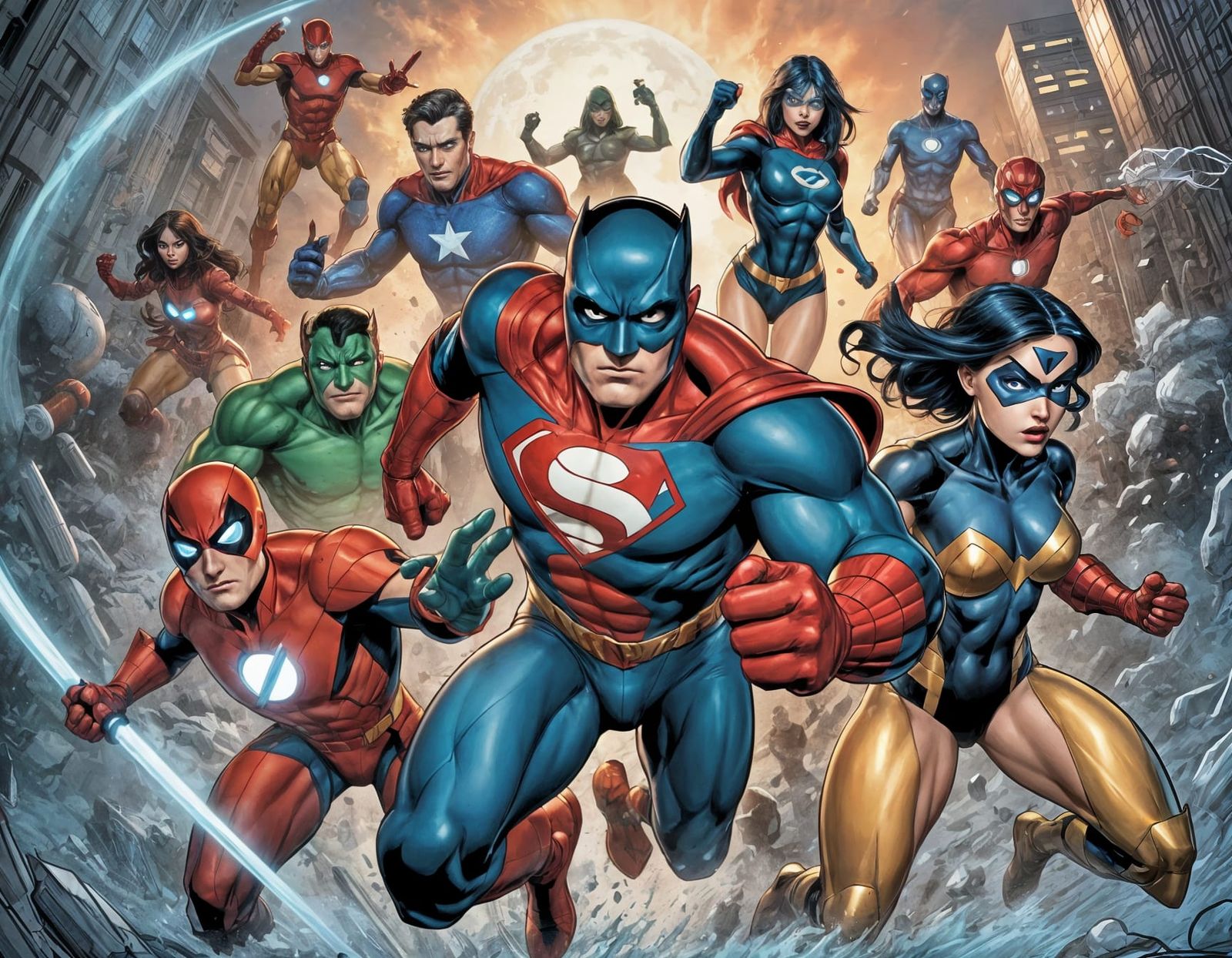 Dynamic Comic Art in Todd Nauck Style