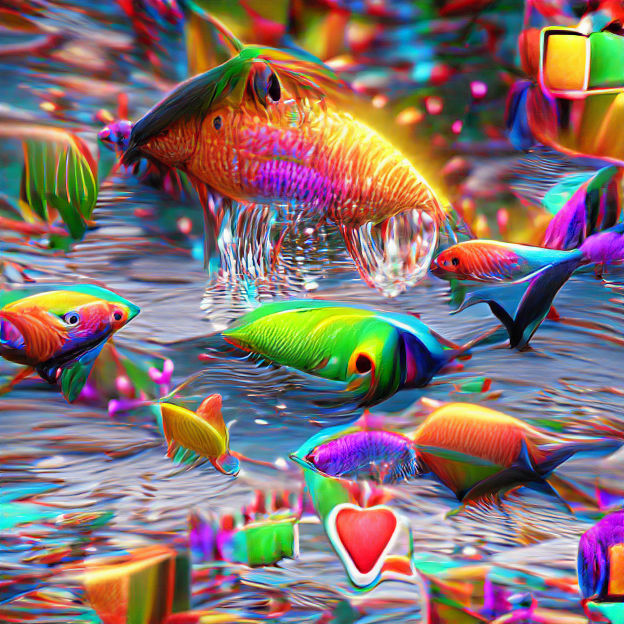 Colorful 3D Fish Render in 8K