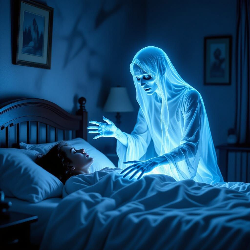 Ghostly Figure Reaches Out as Memory Fades