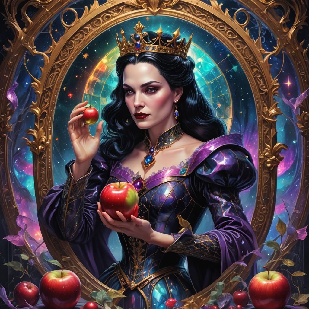 Evil Queen with Magic Mirror, Astral Illustration