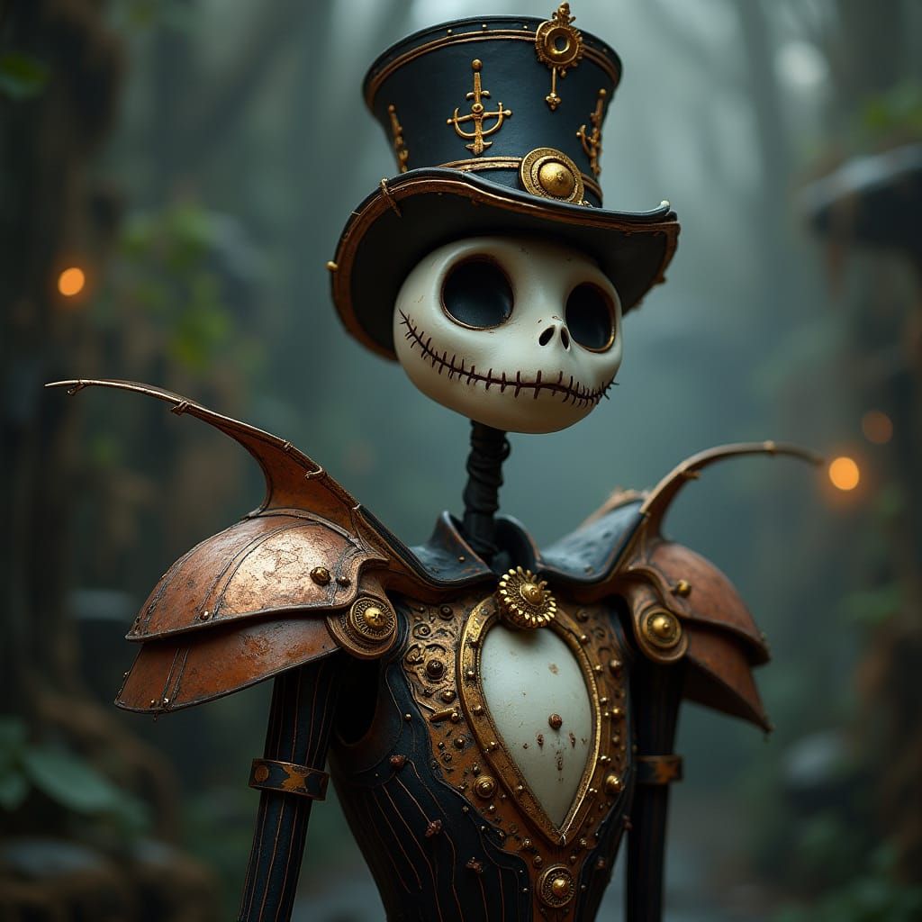 Steampunk Jack Skellington in Victorian Gears