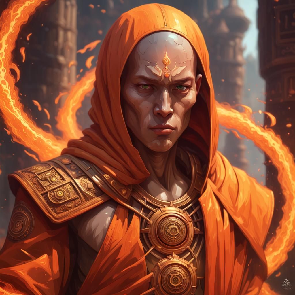 Robotic Monk Migration: Digital Painting in 8K