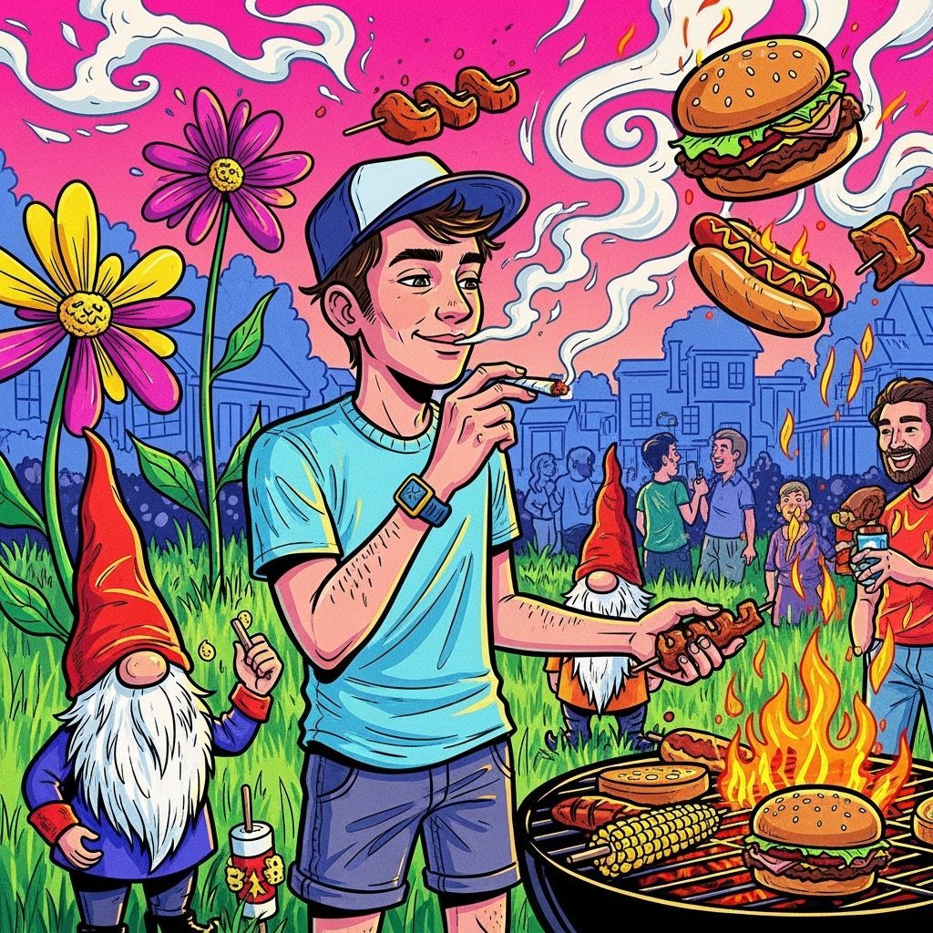 Young man Smoking cannabis