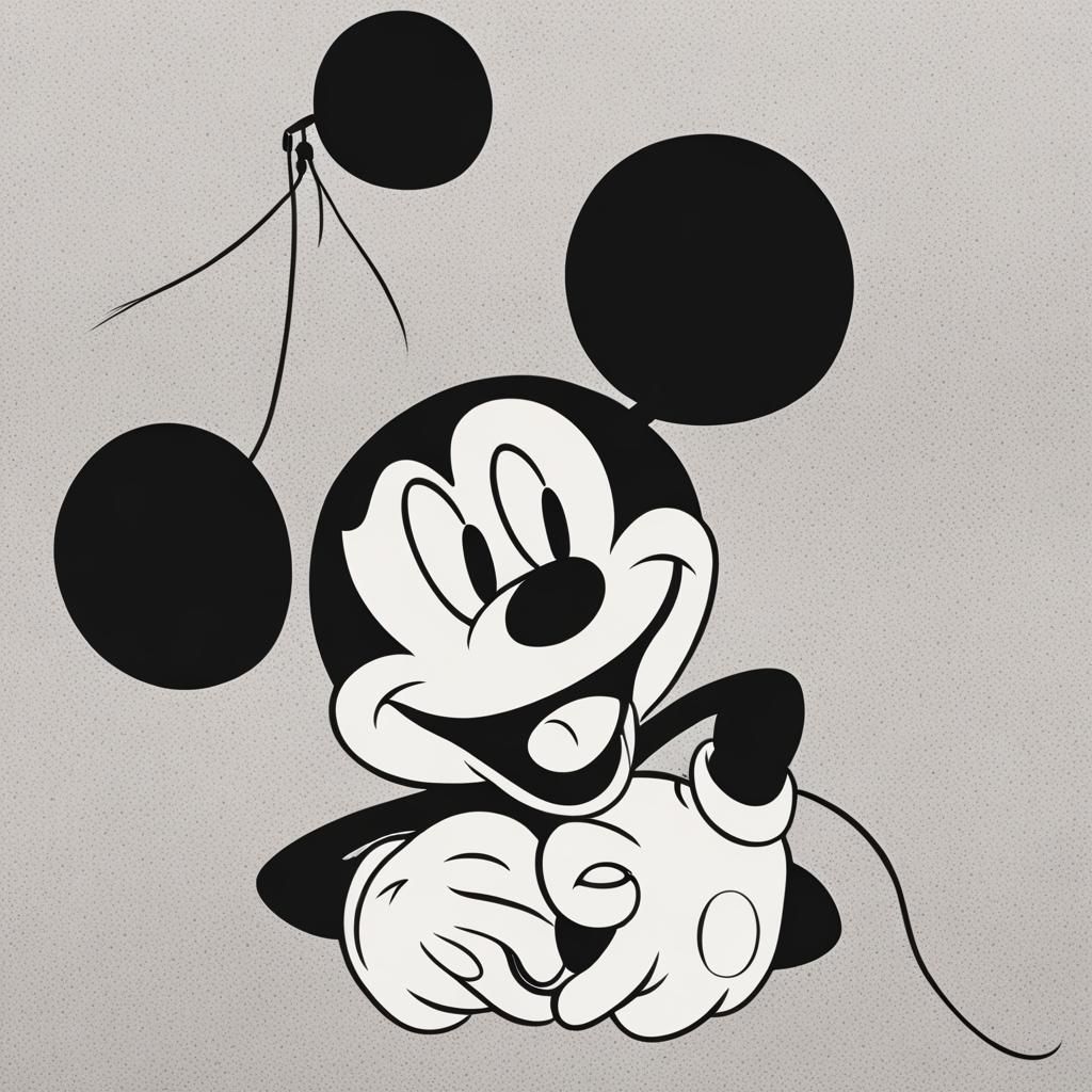 Monochromatic Mickey Mouse: A Study in Black and White