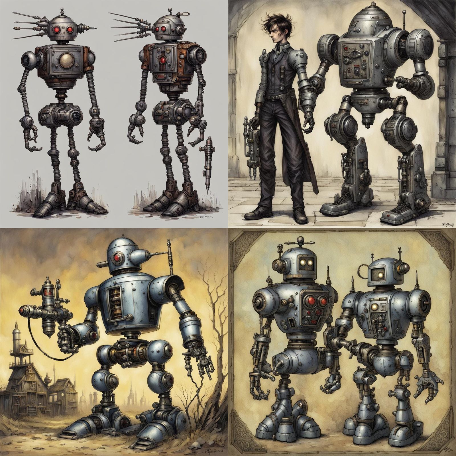 Raygun gothic robot Rackham, Burton