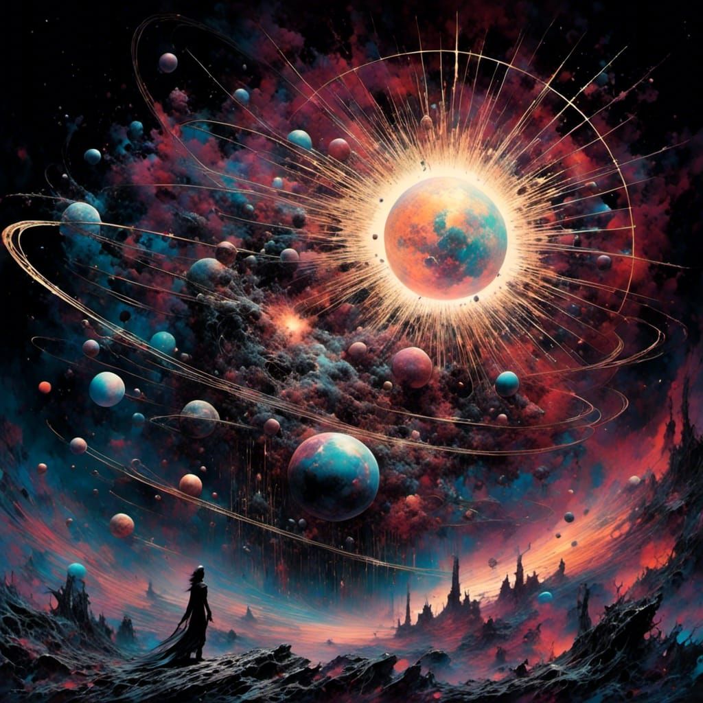 Science Fiction Cover: Silhouette Casting Magic Spell