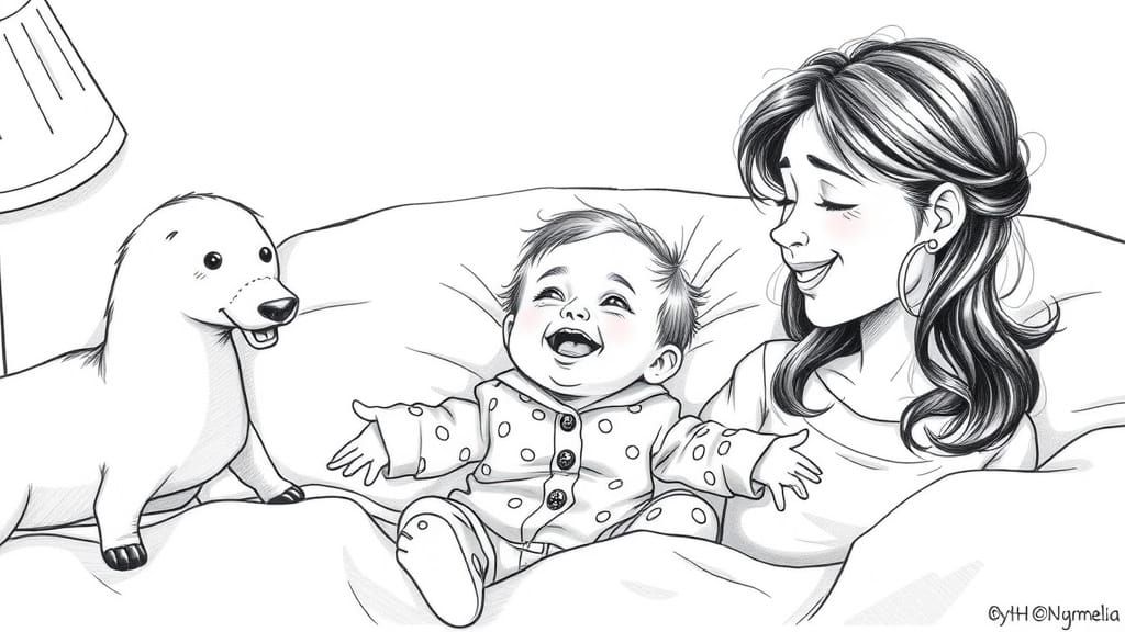 Cozy Morning Joy in Black and White