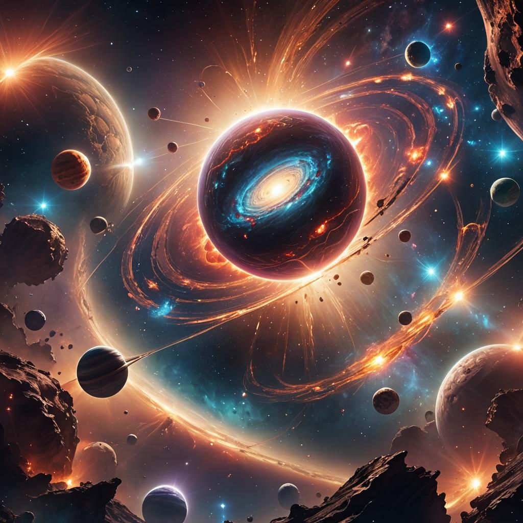 Alien Crafts Planets from Stardust: Digital Matte Painting