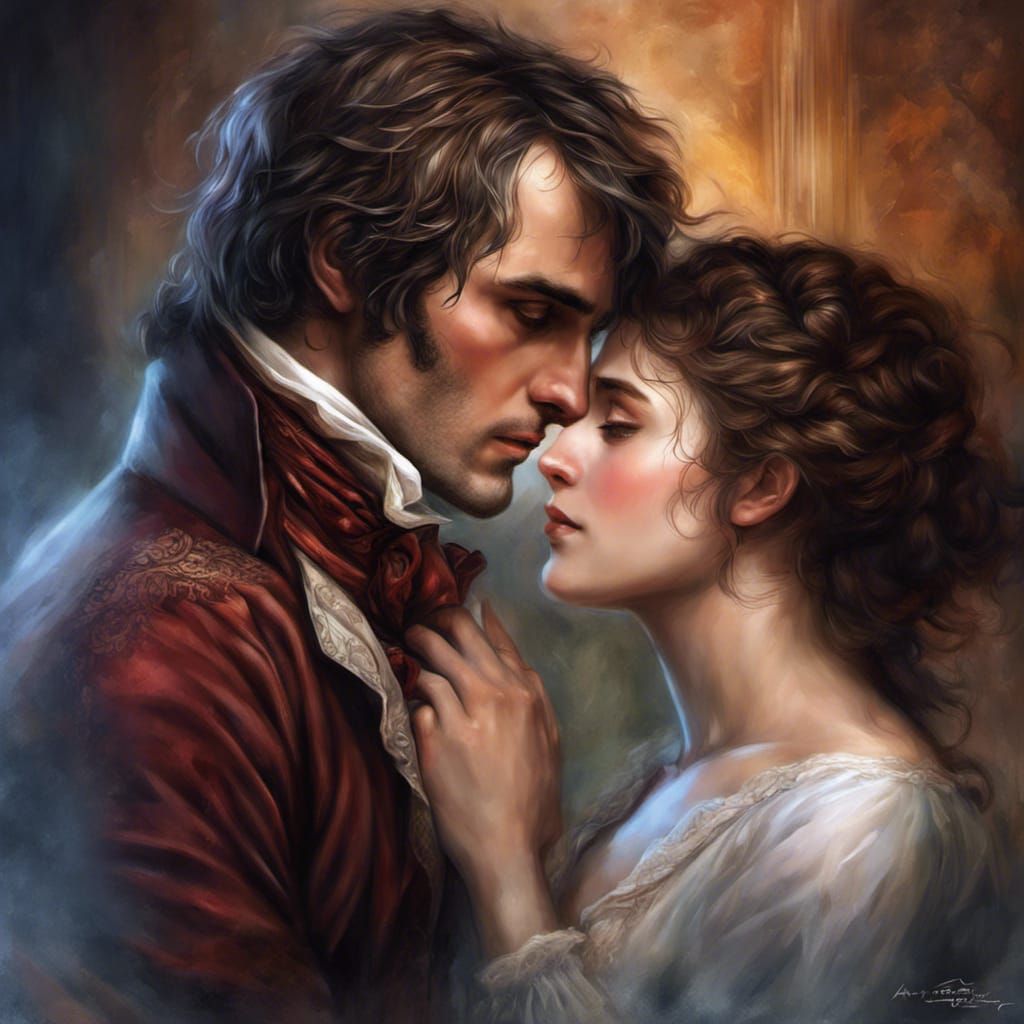 Elizabeth Bennet and Mr. Darcy in "Pride and Prejudice"