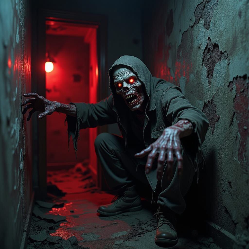 Grotesque Zombie Arms in Dark Biomechanical Horror