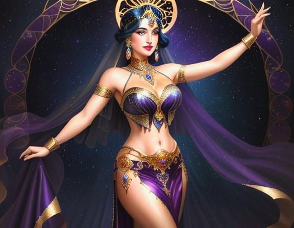 Turkish Belly Dancer in Clockwork Constellation Hall