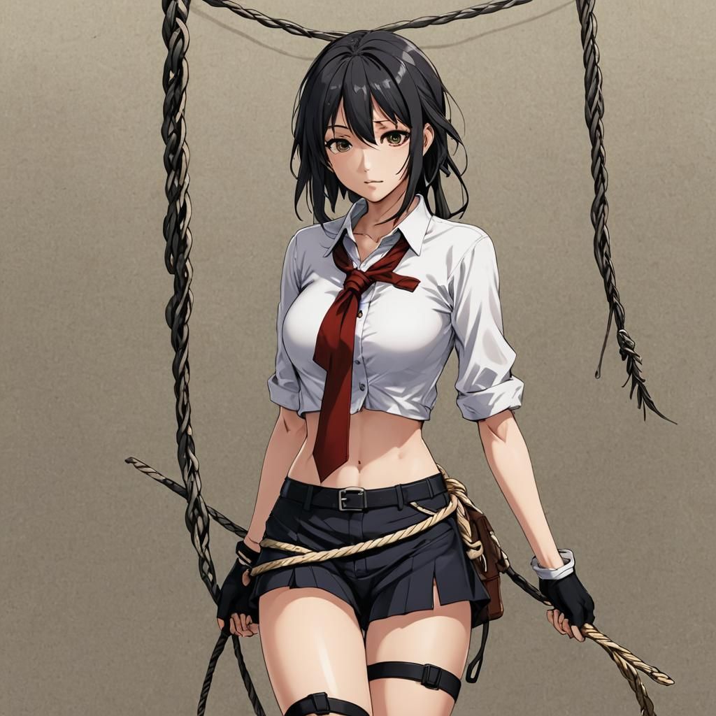Anime Style Tied Up Girl