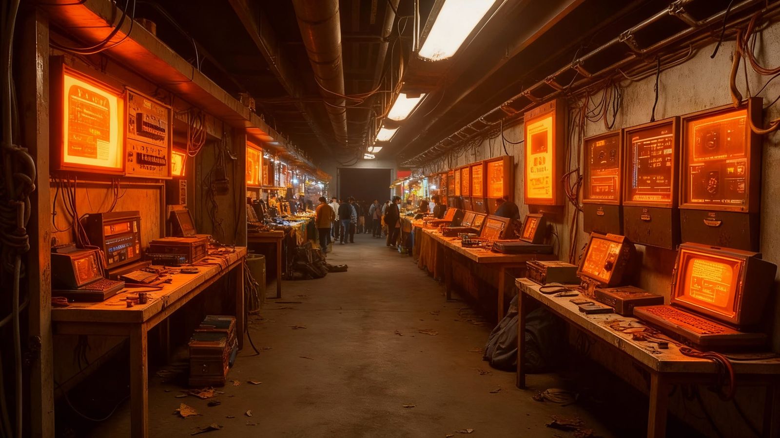 The Static Market: Abandoned Subway Station Environment