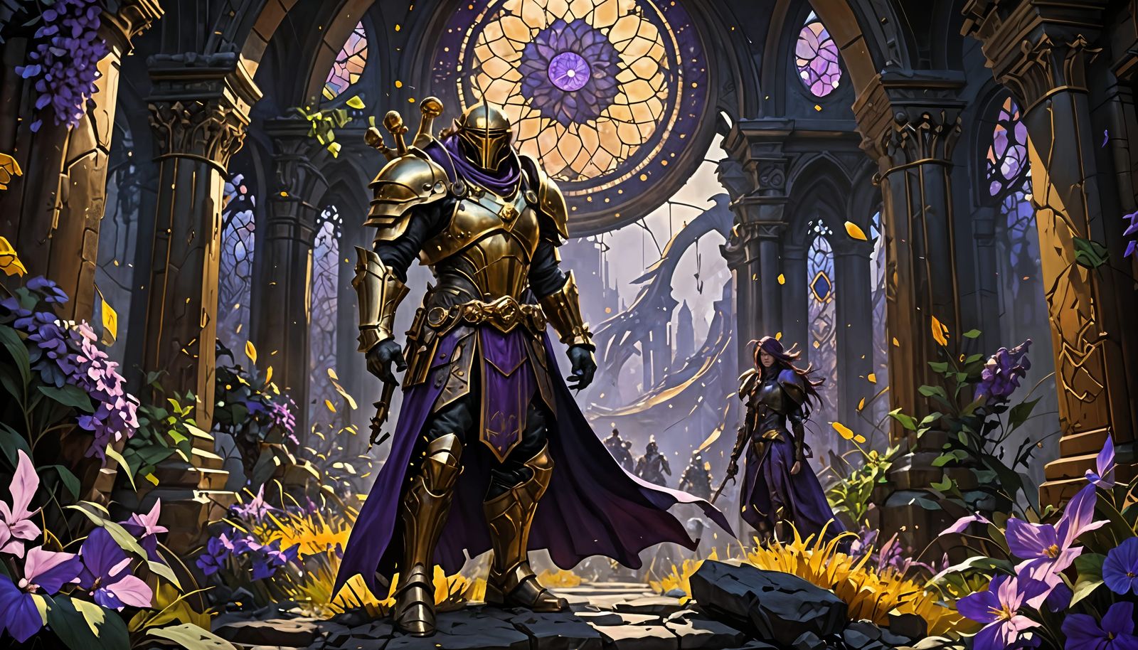 Epic Living Armor in Dark Fantasy Style