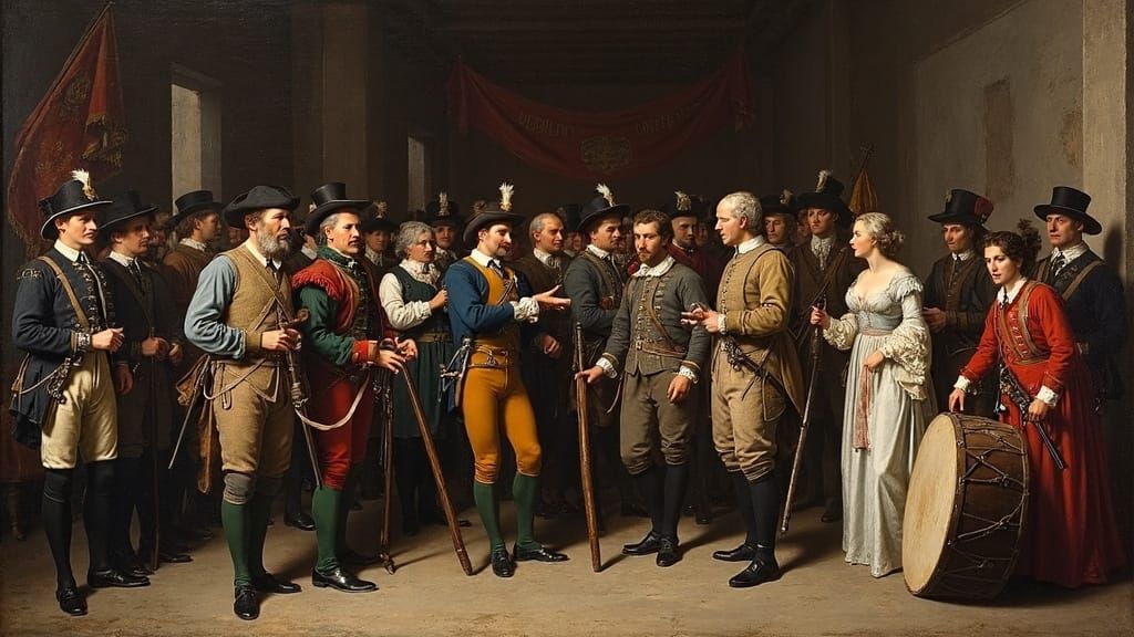 Baroque Era Militia Company Group Portrait in Grand Style