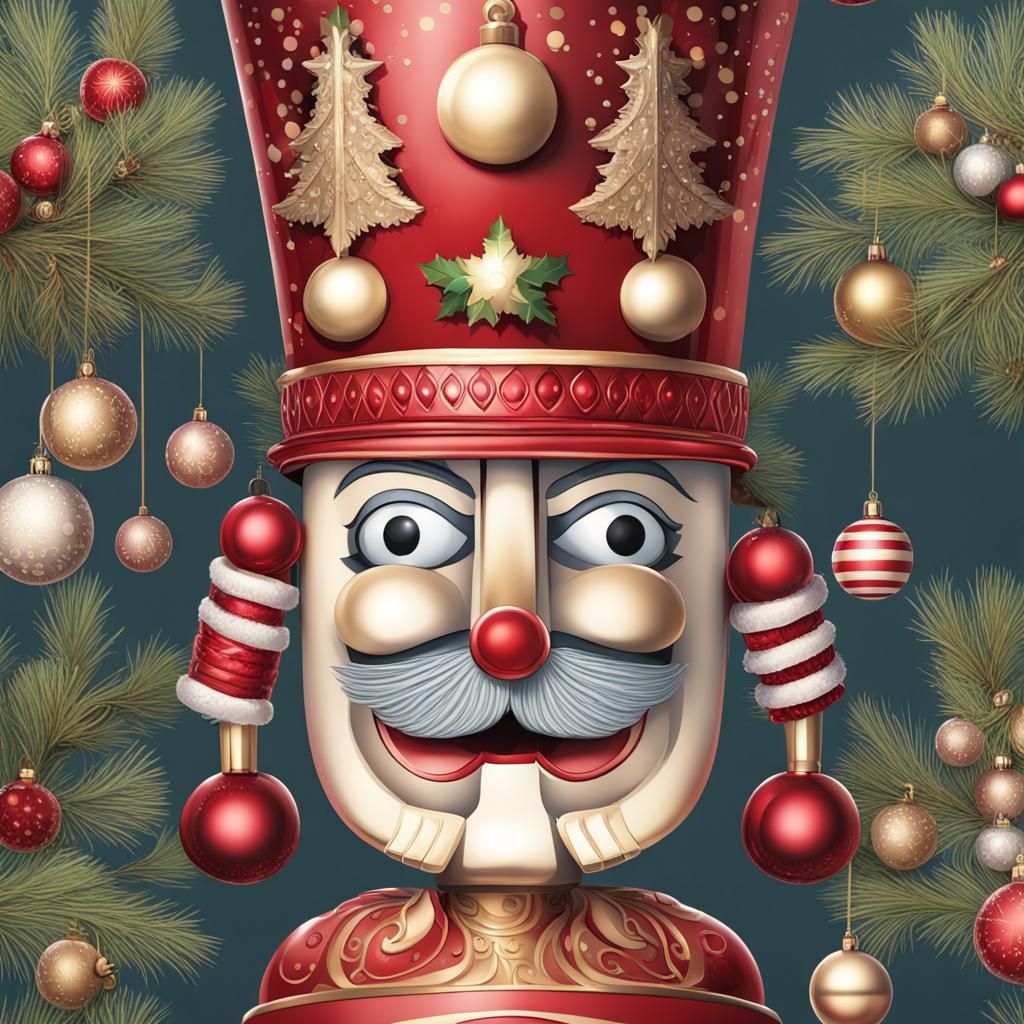 Hyperdetailed Christmas Nutcracker Festive Image