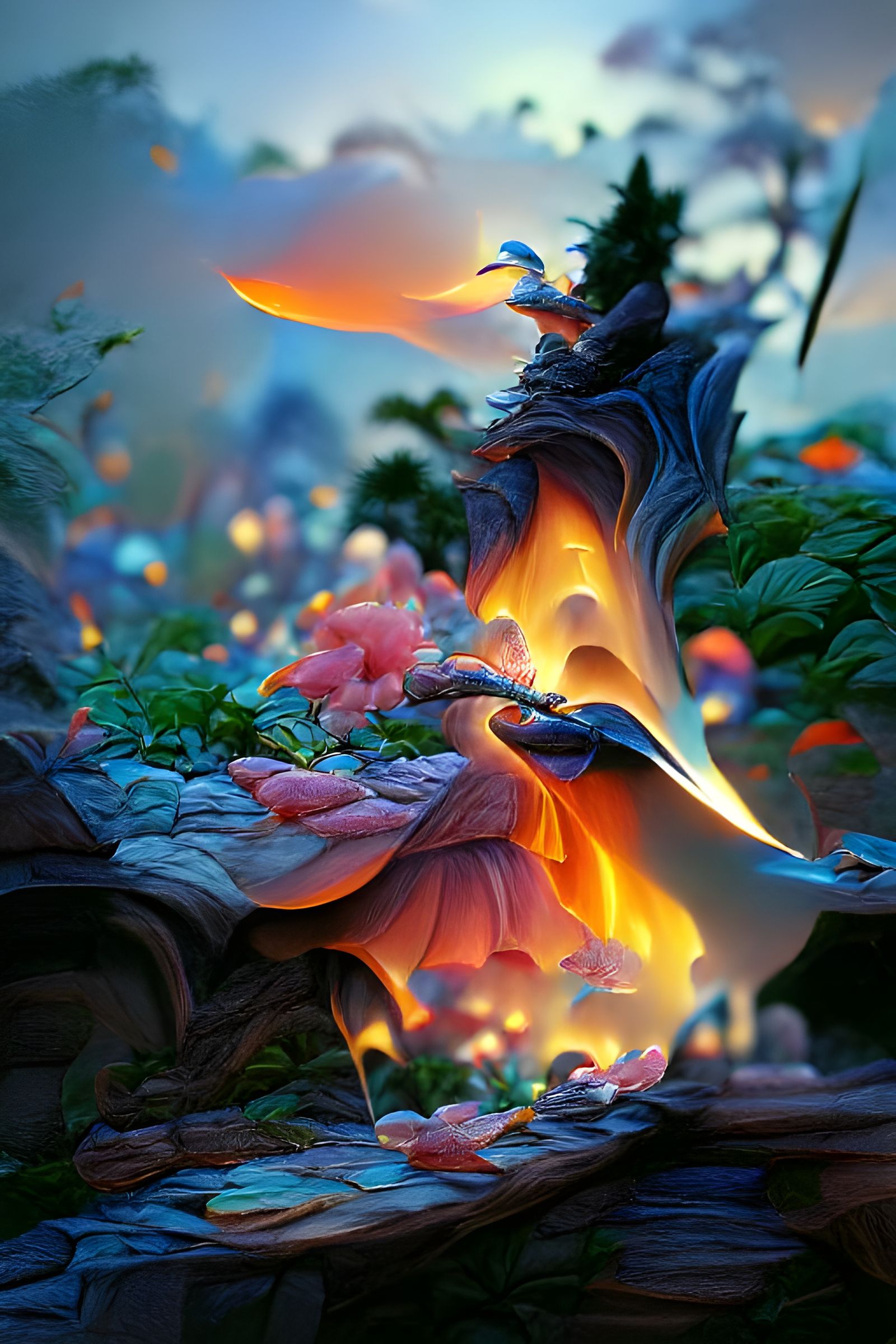 Magic Fire in Fantasy Style