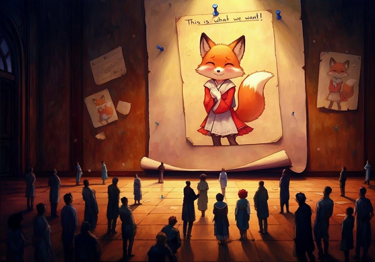 Tiny People in Oversized Room: Oil and Digital Art