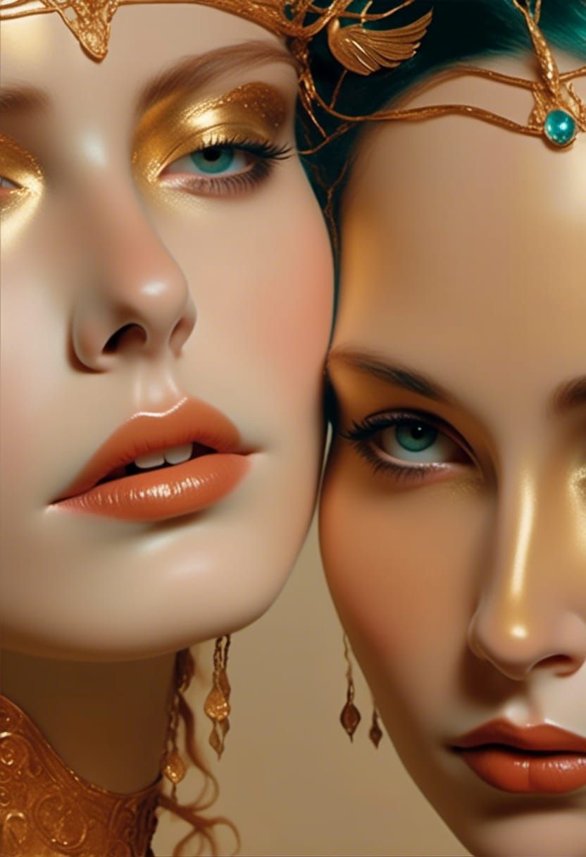 Greek Goddesses in Majestic Light with Vortexes