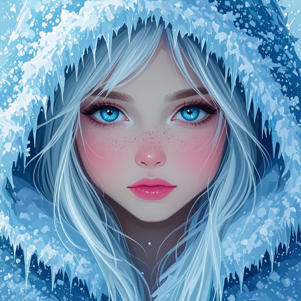 Ethereal Ice Maiden with Supernatural Powers