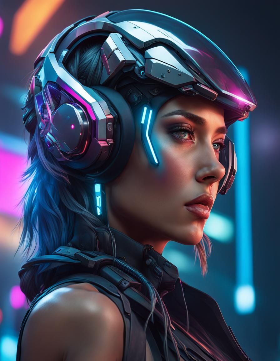 Cyberpunk Portrait in Striking Detail