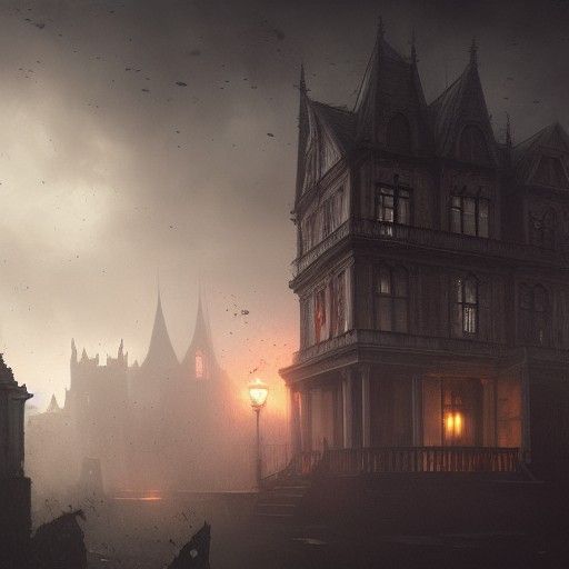 Terrifying Haunted House in Hyperrealism