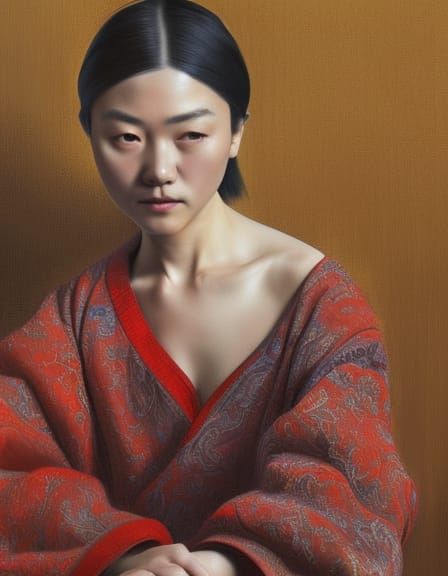 Woman Covered in Flowers: Yunnan School of Painting