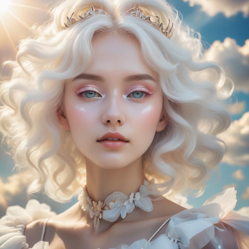 Ethereal Girl Portrait in Dreamy Surrealism Style