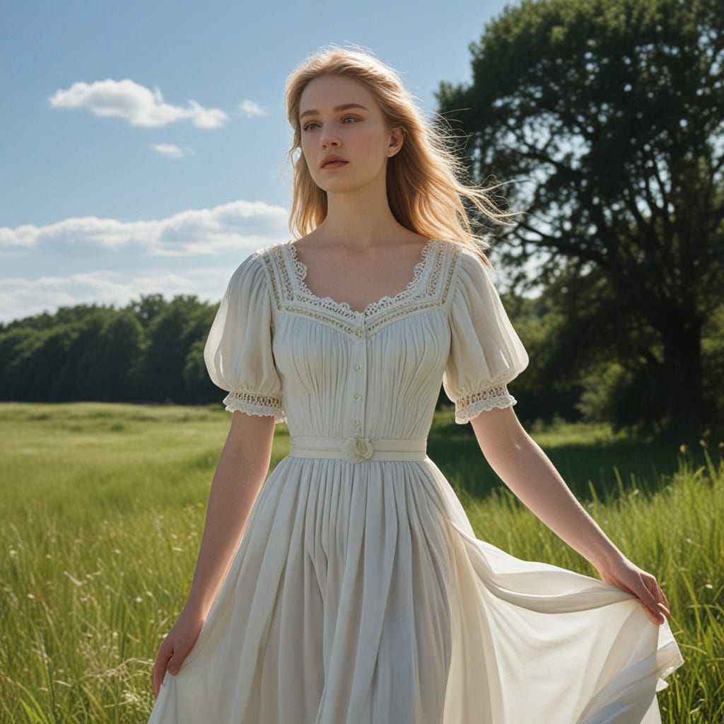 Ethereal Princess in 18th Century Neoclassicism Style