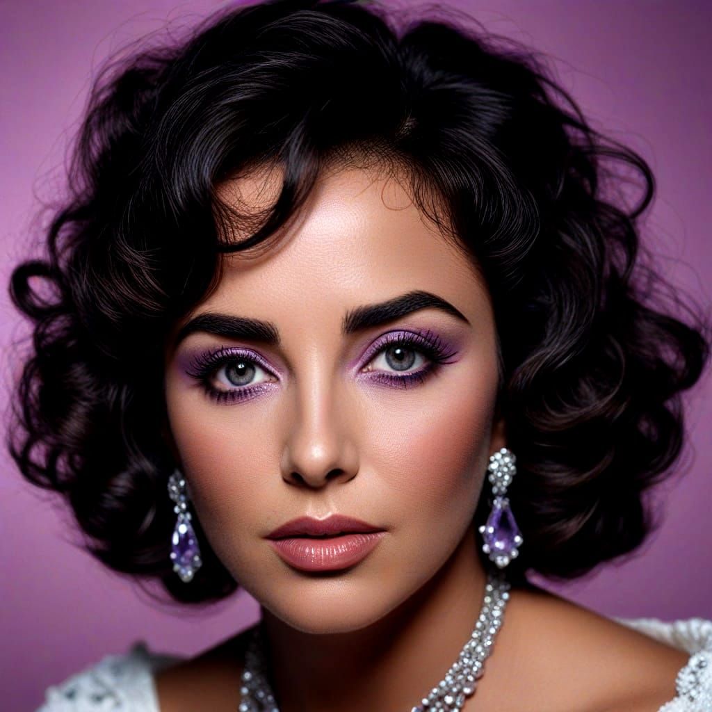 Elizabeth Taylor in Lavender Eyes Portrait