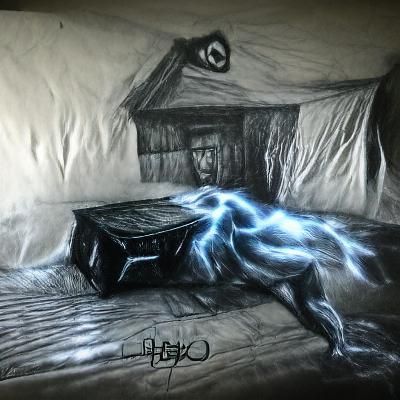 Ominous Figure Amidst Black Lightning