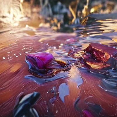 Rose Petal's Ethereal Descent: A Hyperdetailed Concept Art