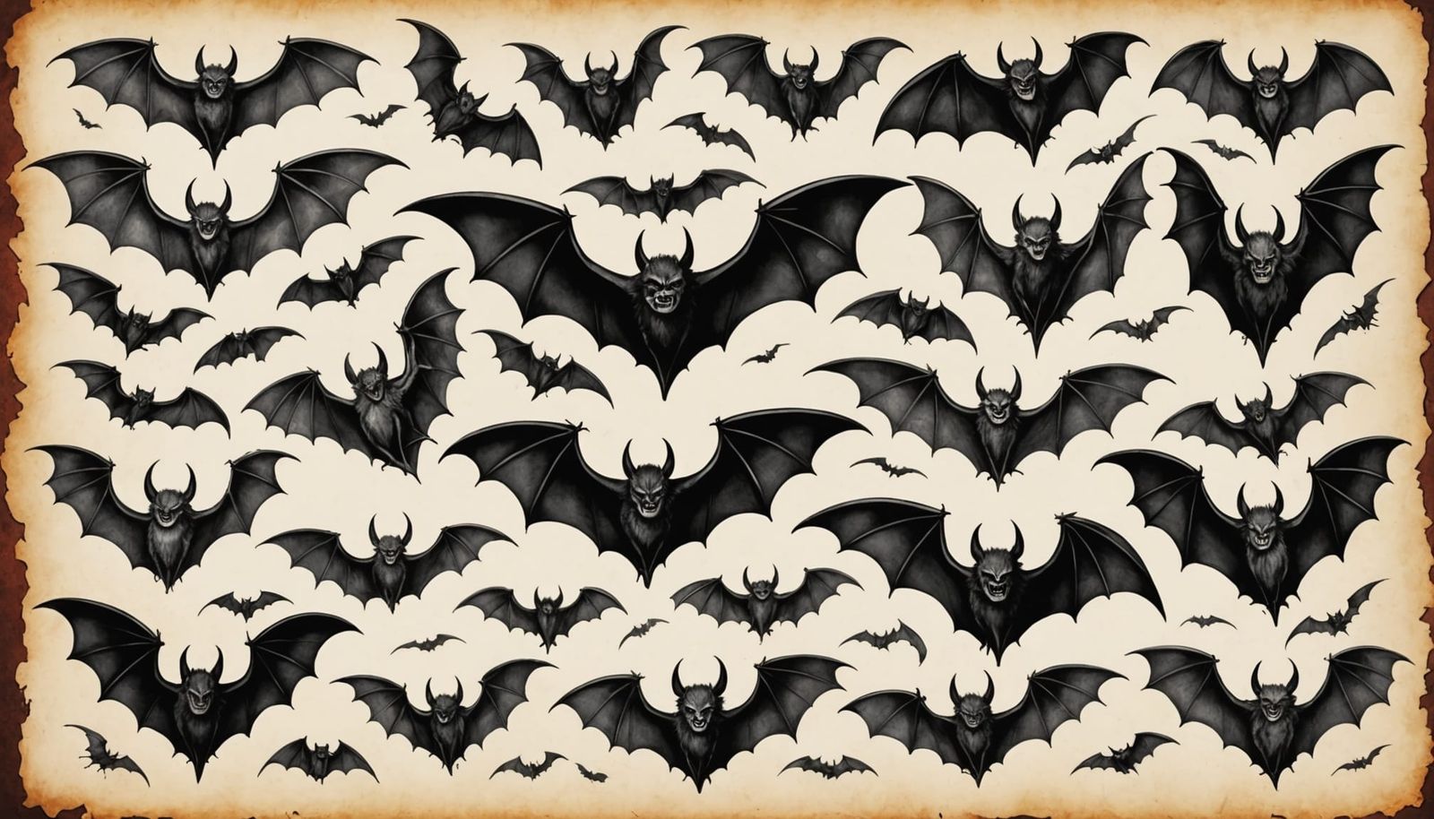 Bat Out of Hell Tattoo Flash Sheet