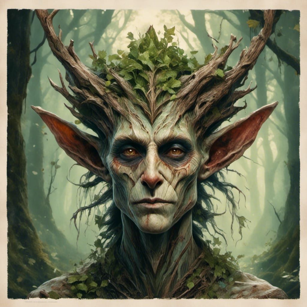 Detailed Elf Scenery in Playful Changelingcore Style