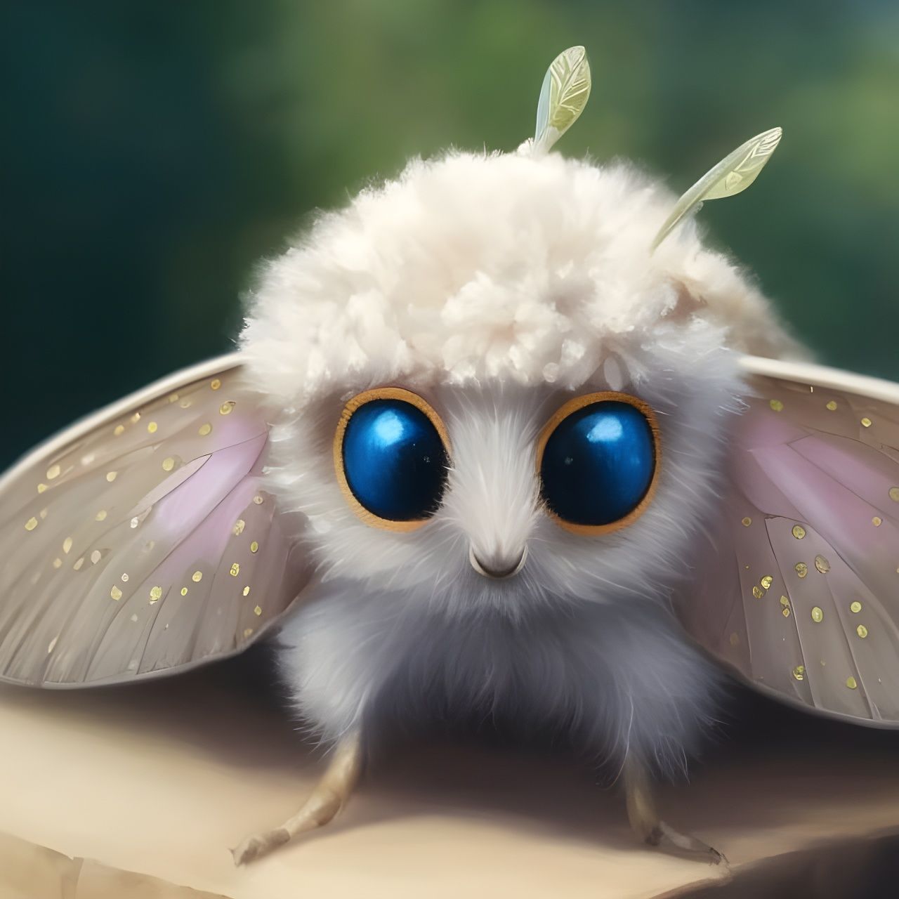 Adorable Baby Moth Flying: Studio Ghibli Concept Art