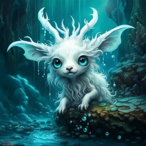 Cute Underwater Creature in Surrealist Style