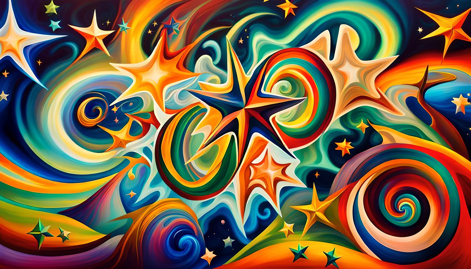 Iridescent Stars in Electromagnetic Plasma: Naive Art