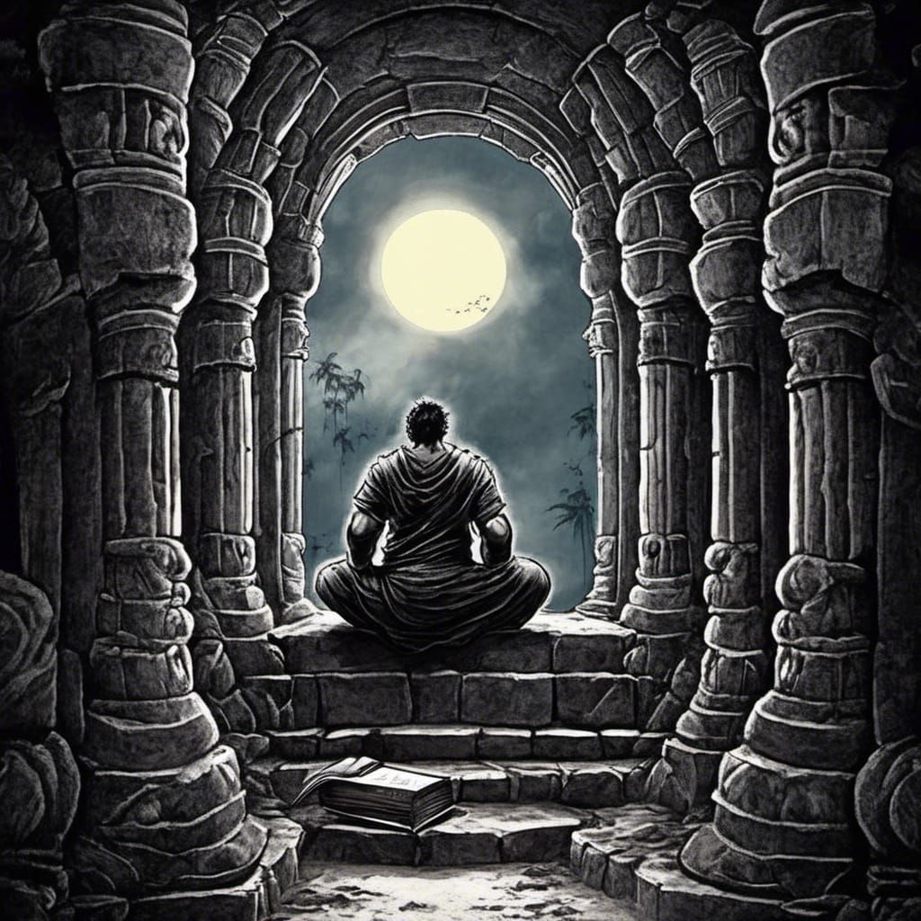 Moonlit Lair of Undead Paladin Reflecting