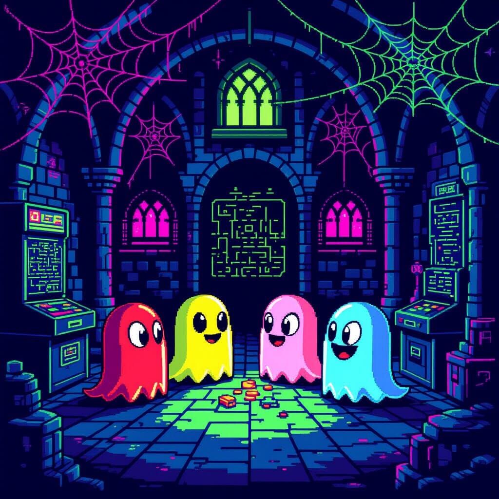 Pac-Man Ghosts Plotting Revenge in Lair